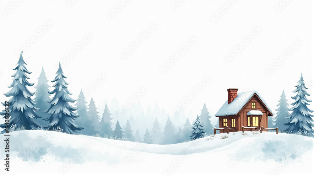winter landscape with house winter landscape with house