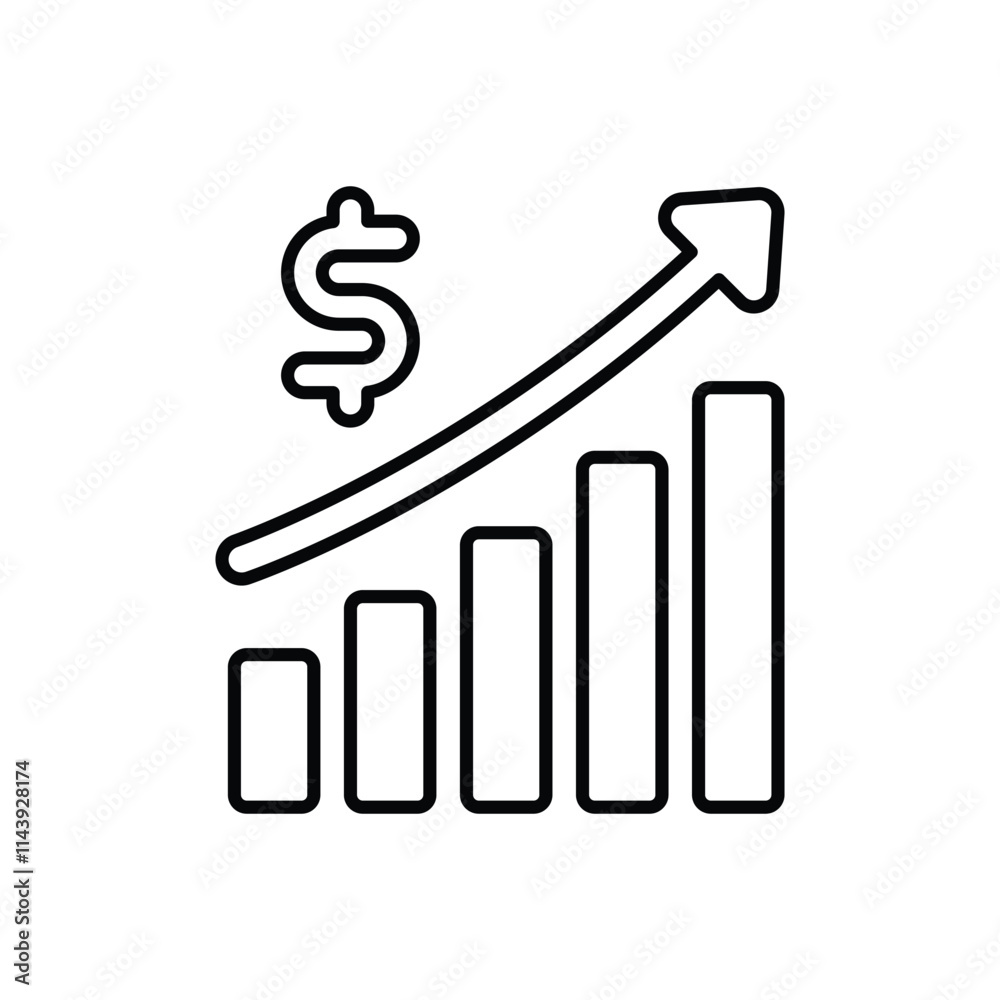 Business Growth vector icon Business Growth vector icon