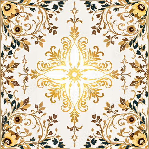 Obraz na płótnie Seamless floral pattern. w salonie