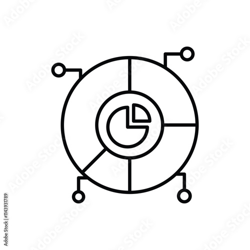 Multilevel Graph vector icon