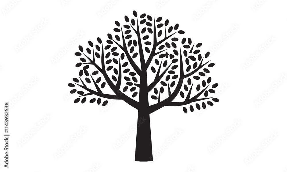 The Tree black silhouette vector is a refined digital illustration capturing the essence of a tree in a striking black silhouette. The Tree black silhouette vector is a refined digital illustration capturing the essence of a tree in a striking black silhouette.