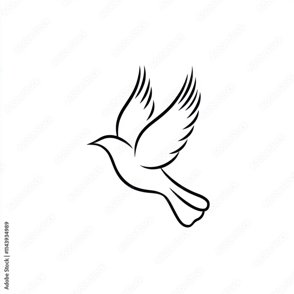 Elegant Silhouette of a Bird in Flight, Capturing Freedom and Grace, Ideal for Artistic Expressions and Nature-Inspired Designs Elegant Silhouette of a Bird in Flight, Capturing Freedom and Grace, Ideal for Artistic Expressions and Nature-Inspired Designs