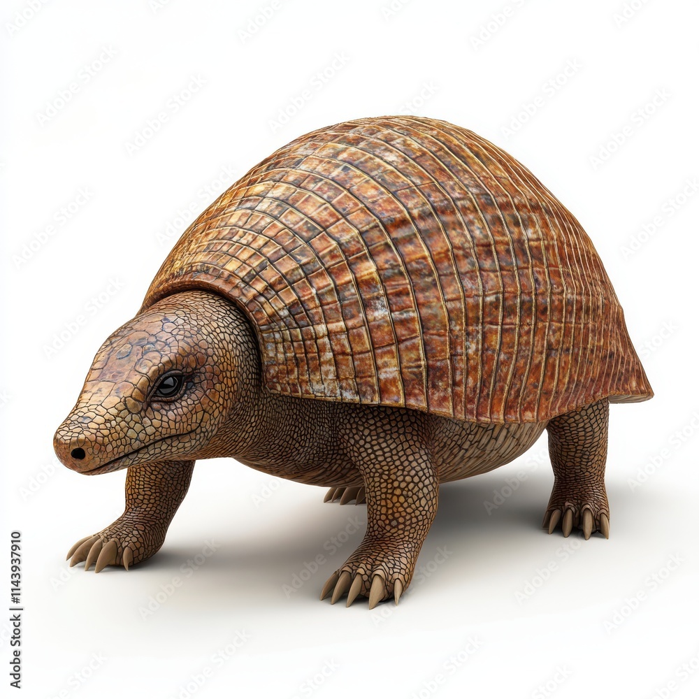 Fototapeta premium 3D Armadillo Isolated and White Background