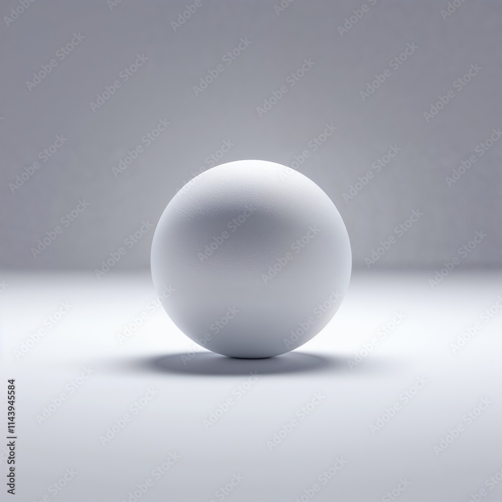 Plain White Ball on a Minimalist Background Plain White Ball on a Minimalist Background