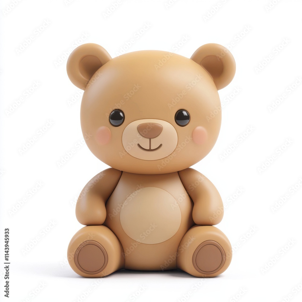 3D Bear Isolated and White Background 3D Bear Isolated and White Background