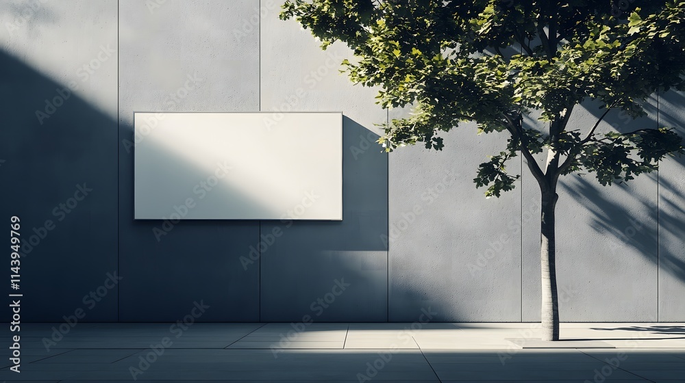 Obraz premium blank billboard on the wall