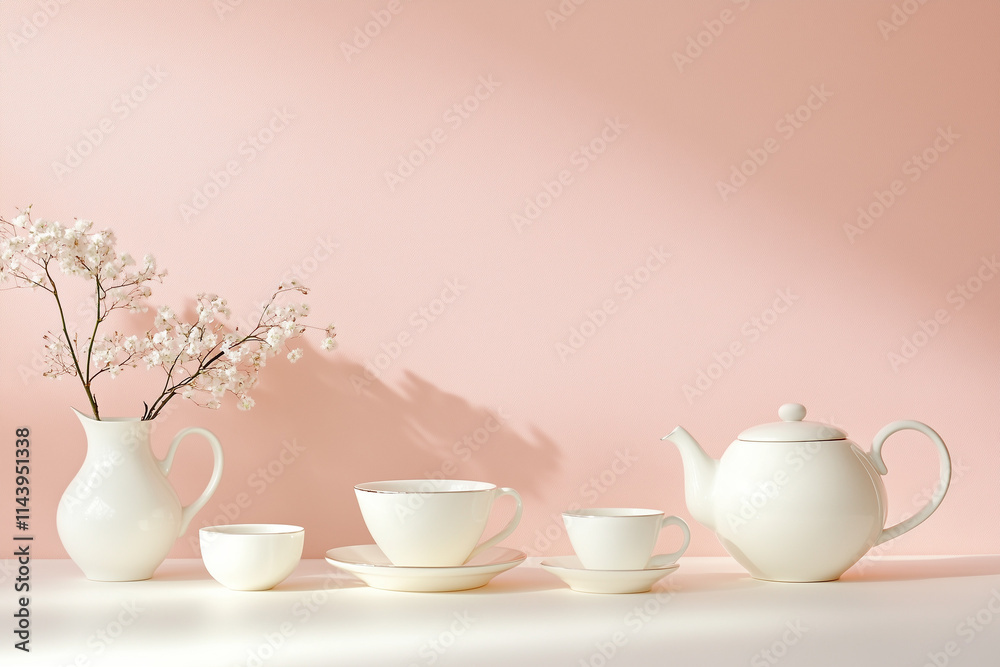 Fototapeta premium Chinese Tea Culture Concept Background