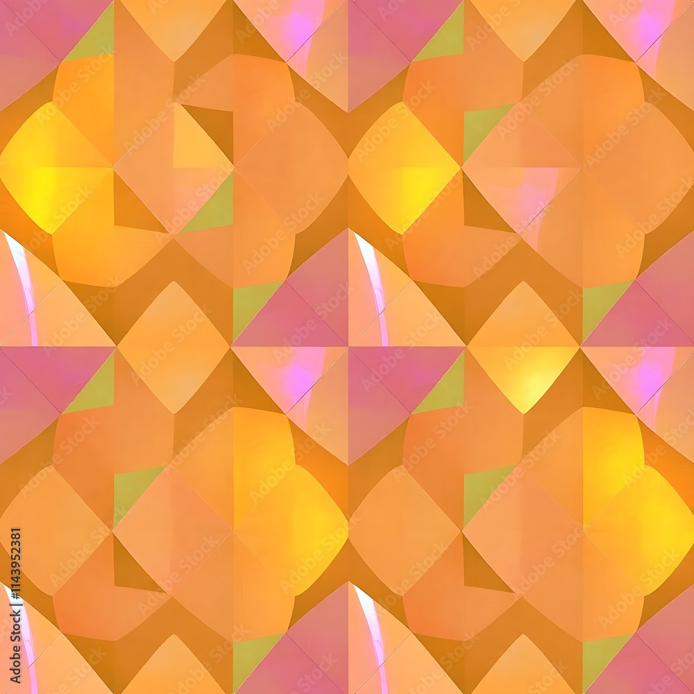 Obraz premium Abstract Geometric Pattern: Warm Hues 