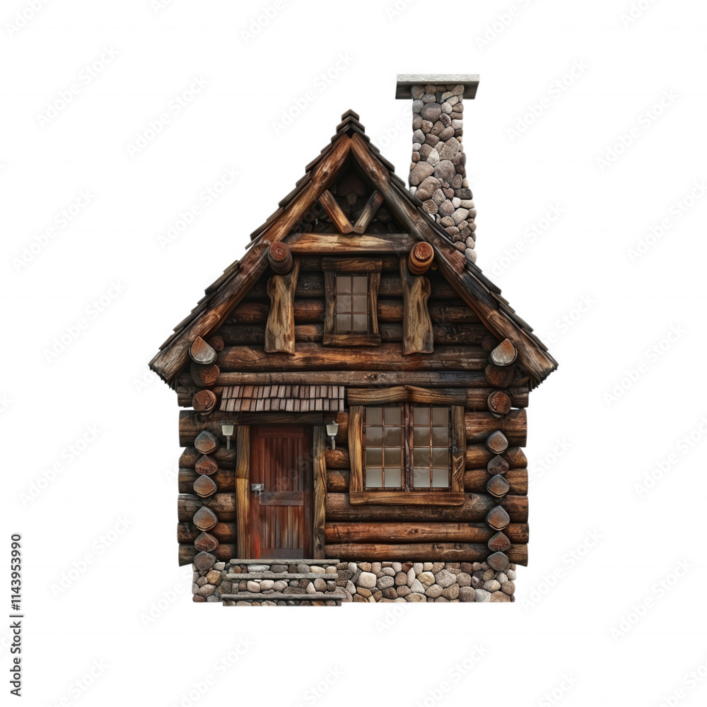 Rustic Log Cabin Design with Stone Accents Rustic Log Cabin Design with Stone Accents