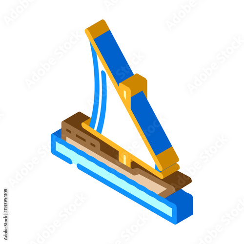 felucca ancient ship isometric icon vector. felucca ancient ship sign. isolated symbol illustration
