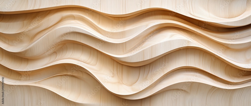 Obraz premium Abstract wooden wave pattern background.