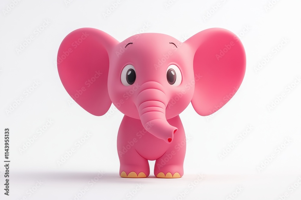3D Beautiful elephant Clipart, isolated on a white background 3D Beautiful elephant Clipart, isolated on a white background