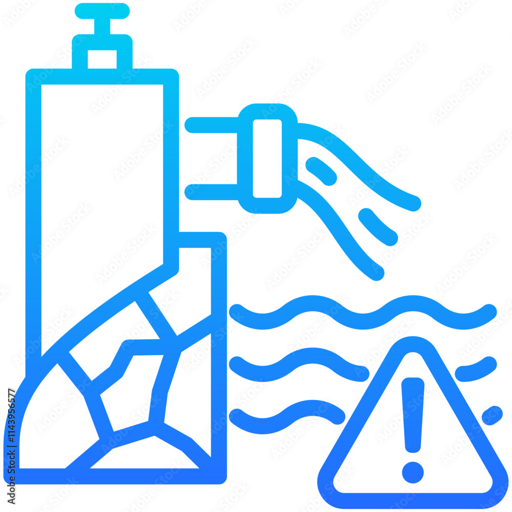 Obraz premium Water Pollution Icon