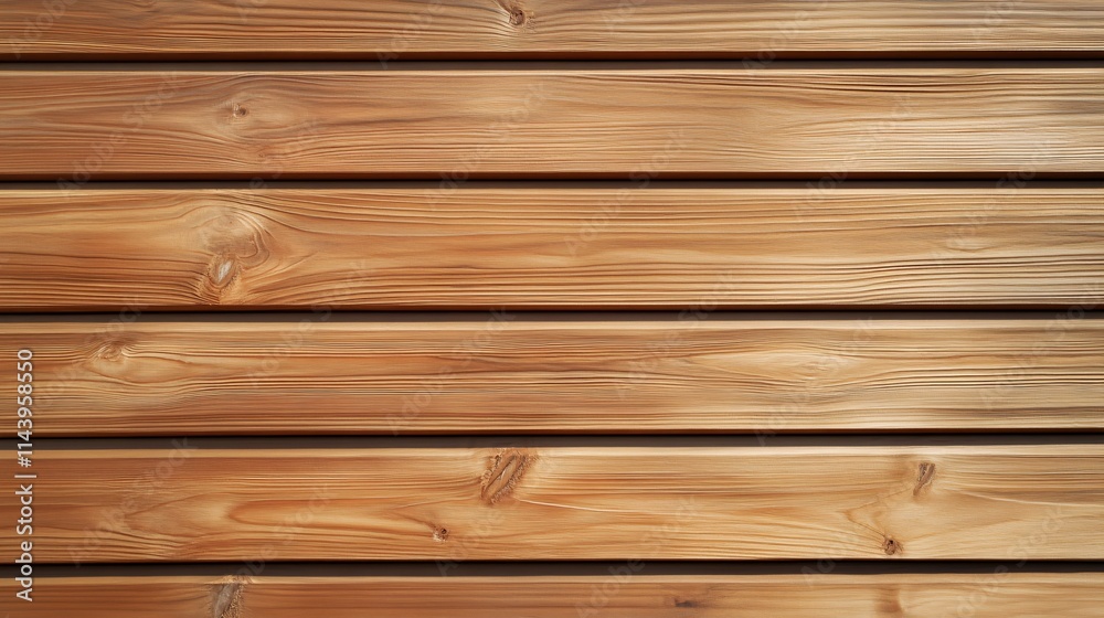 Fototapeta premium Close-up of a polished wooden wall, showcasing warm tones and natural grain patterns.