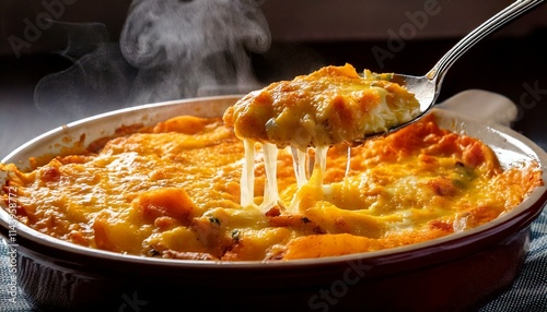 冬に食べたい料理	ぐつぐつ煮たったグラタン