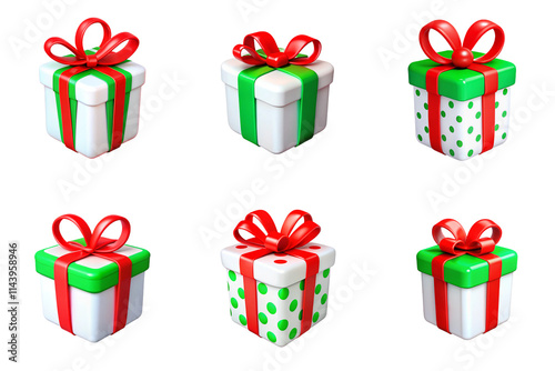 3D rendering illustration of gift boxes