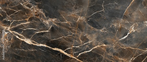 Dark brown marble texture with gold veins.