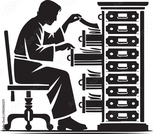 Archivist Vector Illustration 3