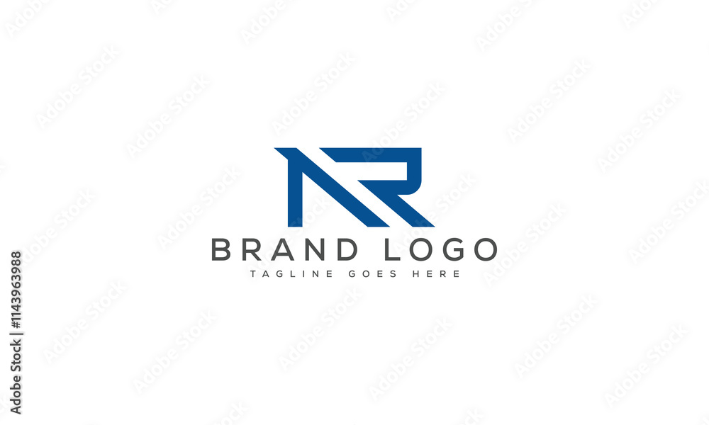 letter NR logo design vector template design for brand. letter NR logo design vector template design for brand.
