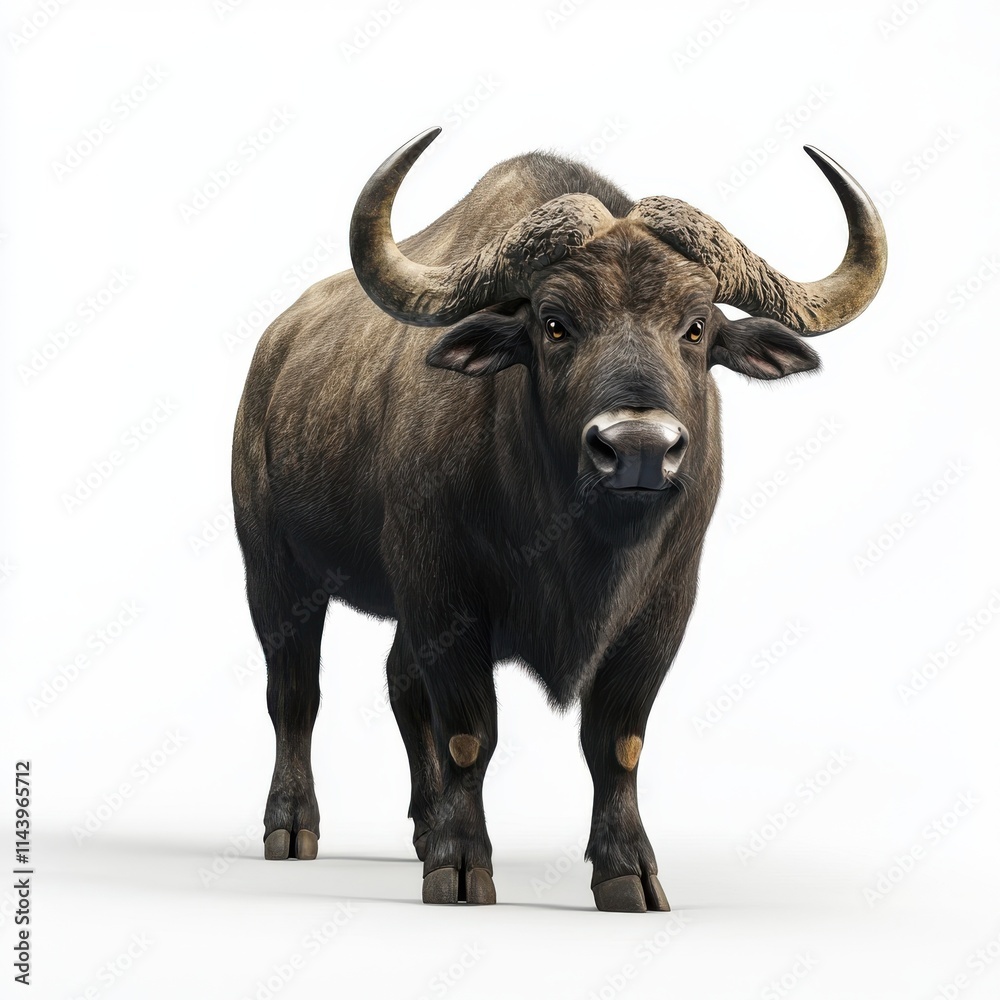 3D Buffalo Isolated and White Background 3D Buffalo Isolated and White Background