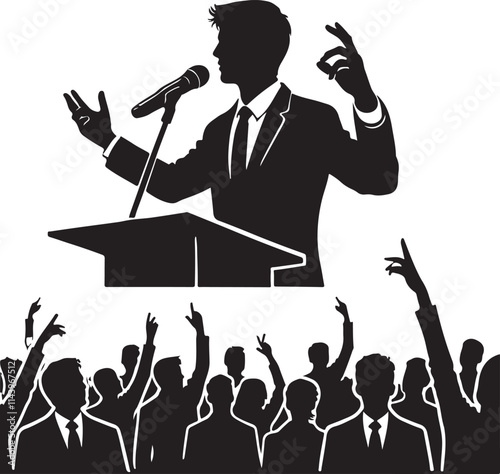 Public Speaker Vector Illustration