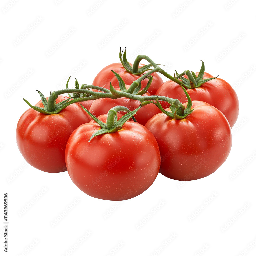 ripe tomatoes, isolated on a white background ripe tomatoes, isolated on a white background