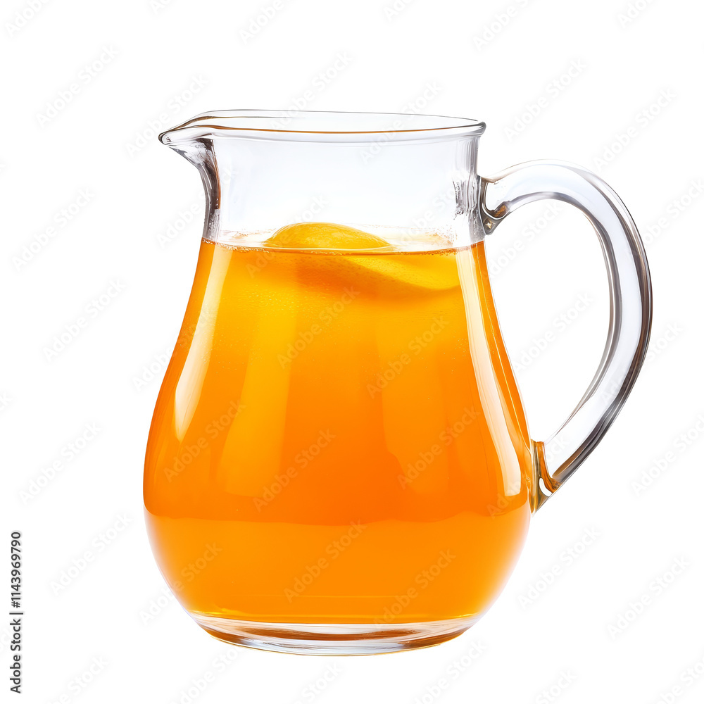 Refreshing pitcher of apple juice isolated against a transparent background for a vibrant display, Apple juice in a pitcher isolated Refreshing pitcher of apple juice isolated against a transparent background for a vibrant display, Apple juice in a pitcher isolated