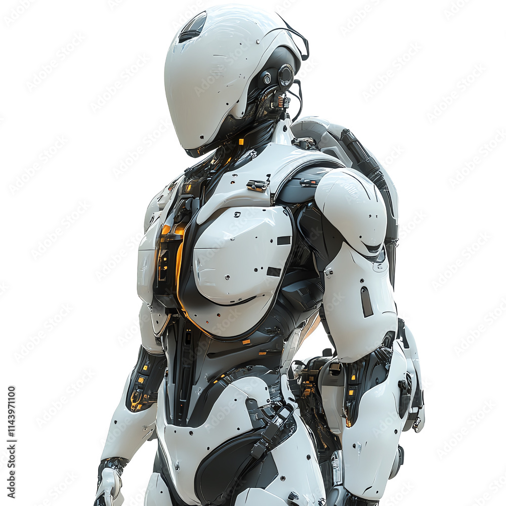 Futuristic humanoid robot with sleek design and advanced features, representing technology and innovation in artificial intelligence.,transparent background Futuristic humanoid robot with sleek design and advanced features, representing technology and innovation in artificial intelligence.,transparent background