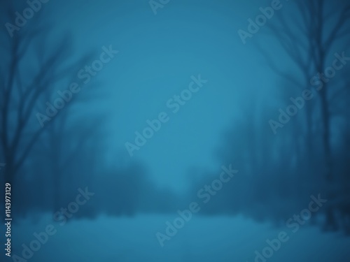 Snowy Winter Landscape With Bare Trees