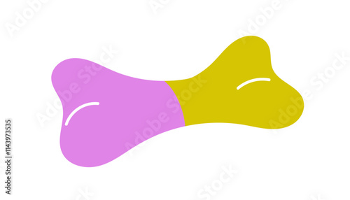 Gummy, bone-shaped jelly candy. Chewy sweet snack, soft sugar treat. Kids con...
