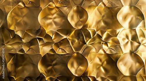 Abstract Golden Texture: A Symphony of Metallic Hues