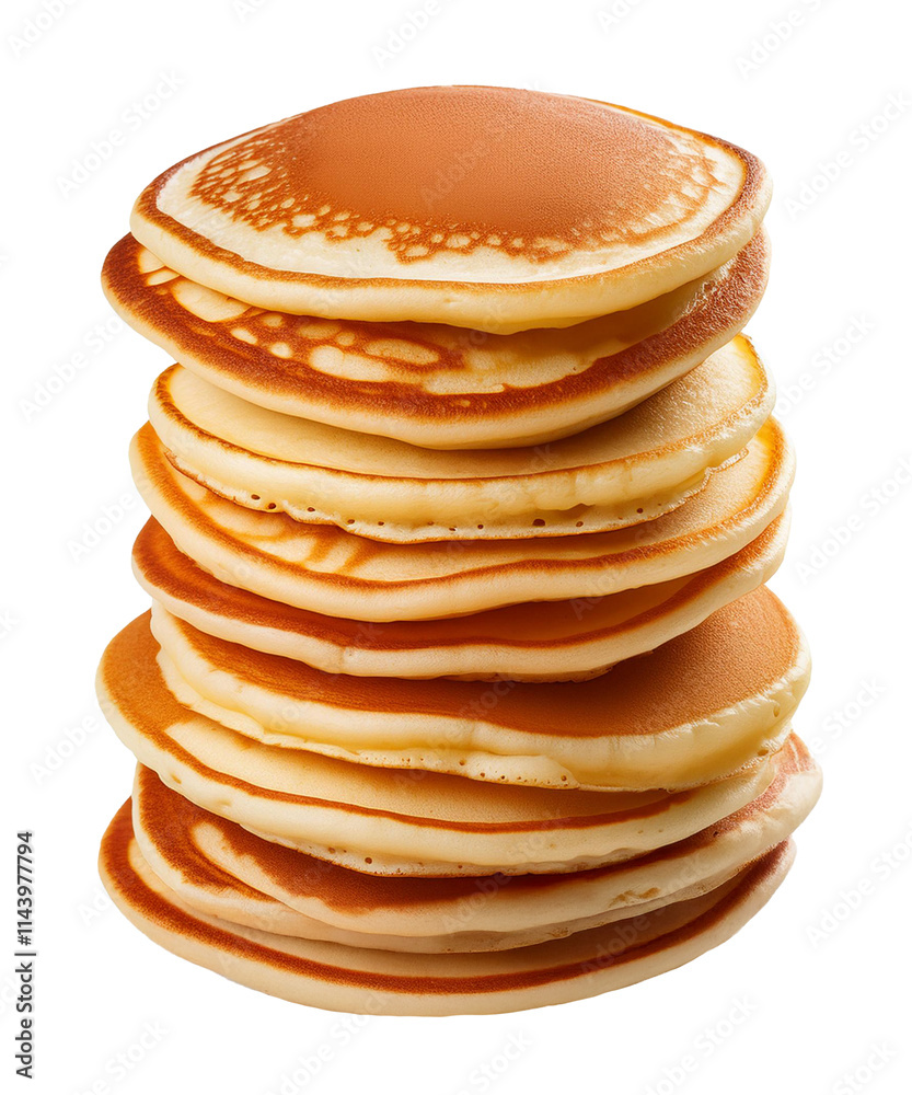 Towering Stack of Plain Fluffy Pancakes Towering Stack of Plain Fluffy Pancakes