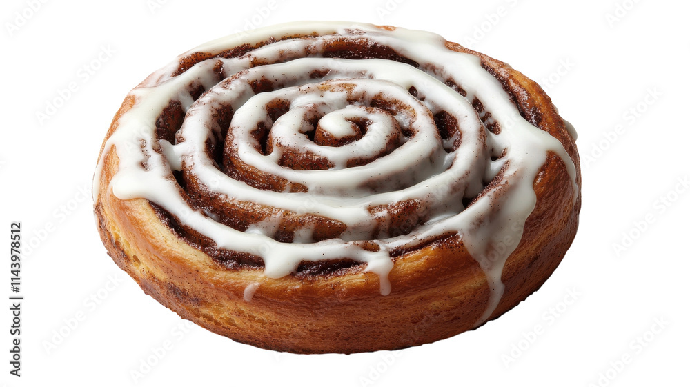 Delicious Freshly Baked Cinnamon Roll Topped with Creamy Icing Perfect for Breakfast or Dessert. Delicious Freshly Baked Cinnamon Roll Topped with Creamy Icing Perfect for Breakfast or Dessert.