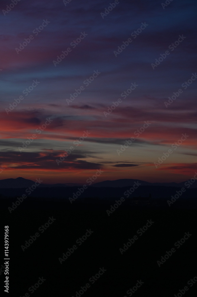 sunset with colorful sky, czech, silesia, Opava region, Bolatice sunset with colorful sky, czech, silesia, Opava region, Bolatice