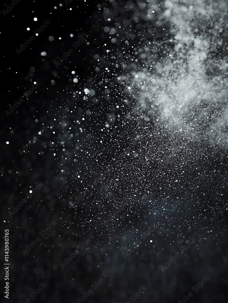 Obraz premium White powder explosion on black background.