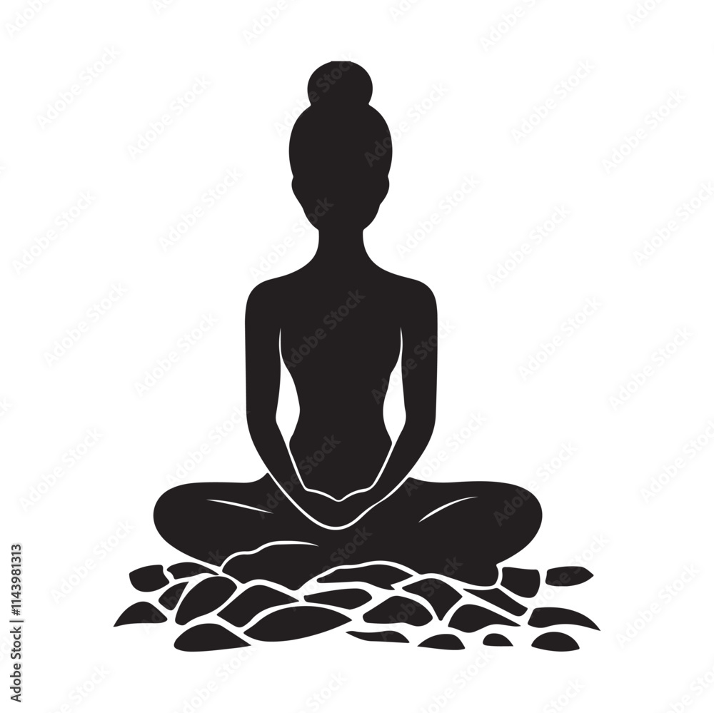 Yoga Silhouette Vector illustration Yoga Silhouette Vector illustration