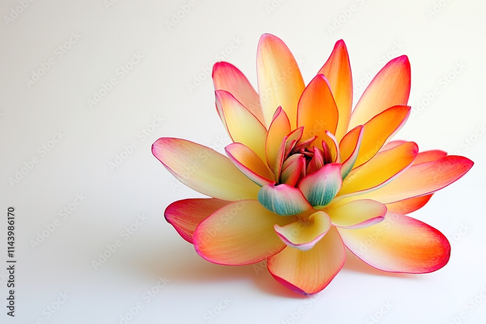 Fototapeta premium close-up of tropical flower isolated on white background