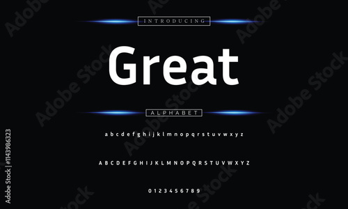 Modern techno font, futuristic line type of english alphabet letters and numbers. Minimal tech typeface vector typography. Future technology digital abc characters font, modern double line symbols