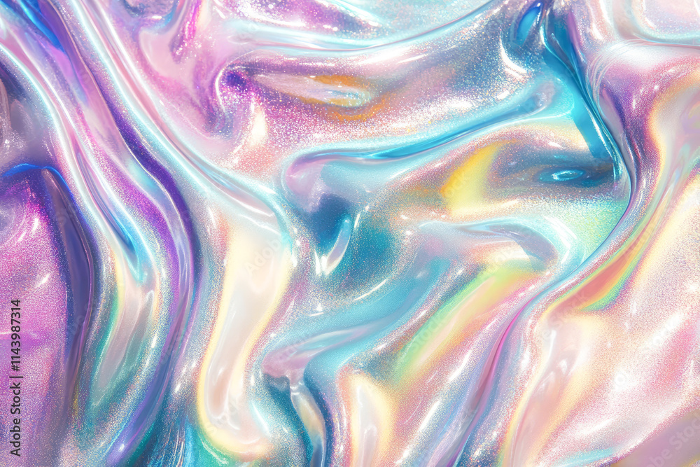 Obraz premium Iridescent pastel abstract texture with shimmering colors
