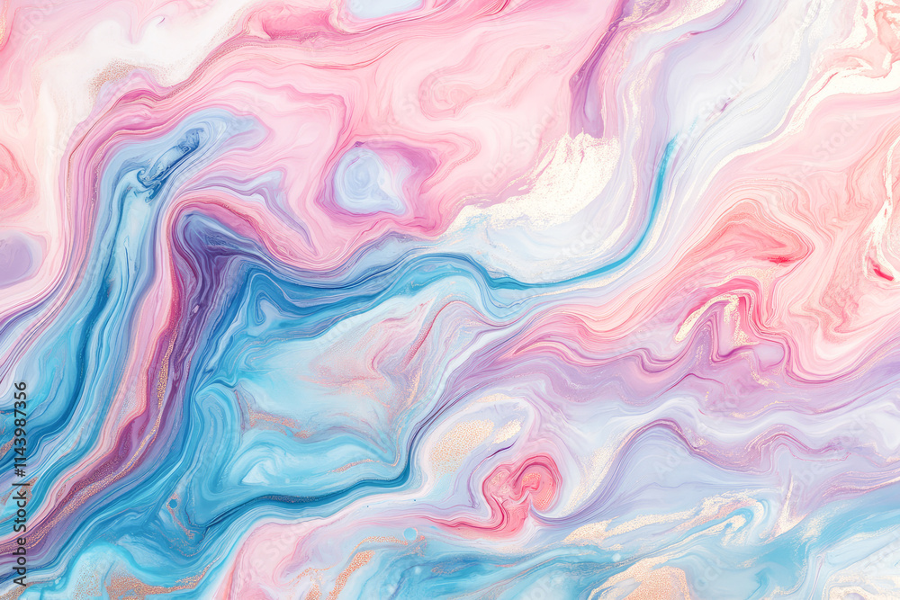 Colorful abstract marble texture with pink, blue, and white swirls Colorful abstract marble texture with pink, blue, and white swirls