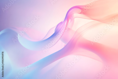 Abstract pastel fluid waves with soft gradient colors