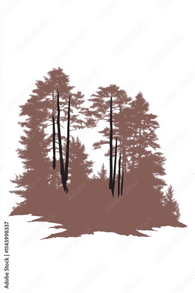 Fototapeta premium PANTONE 17-1230 Mocha Mousse Abstract Minimalist Art Decor Print Design Background Wallpaper Inspiration