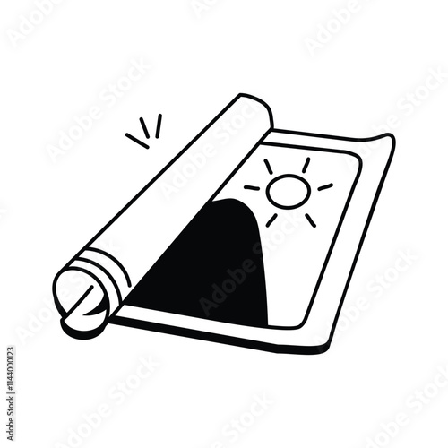 Icon of an art card, perfect for creative and decorative designs