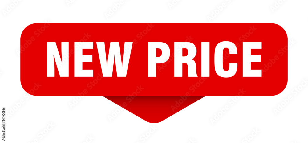 NEW PRICE banner, button, label, sign NEW PRICE banner, button, label, sign
