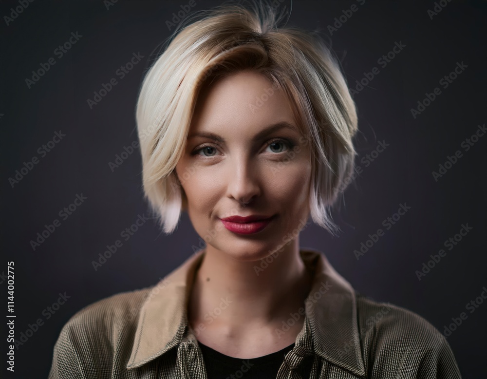 short hair mature woman portrait short hair mature woman portrait