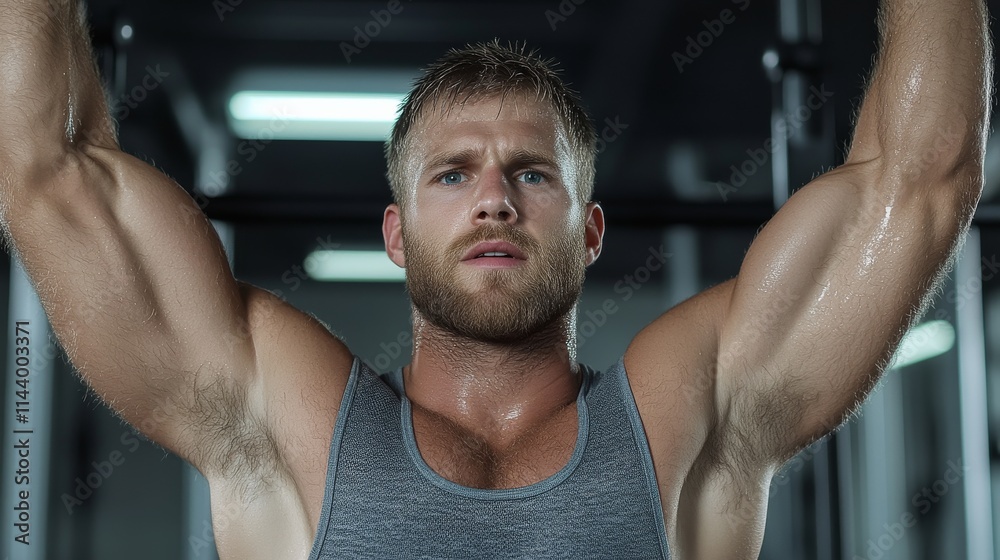 Bearded Man in Gray Tank Top