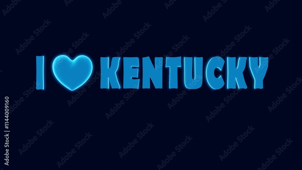 I LOVE KENTUCKY NEON STYLE DESIGN I LOVE KENTUCKY NEON STYLE DESIGN