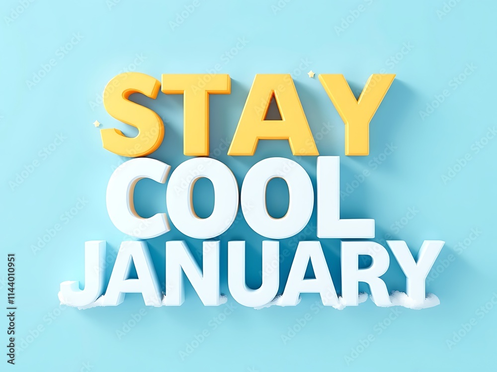 Stay Cool January Month Winter Season Greeting Stay Cool January Month Winter Season Greeting