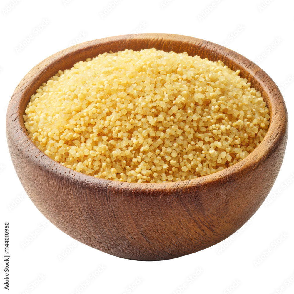 Beautiful Wooden Bowl of Bulgur for Culinary Presentations on Transparent PNG background Beautiful Wooden Bowl of Bulgur for Culinary Presentations on Transparent PNG background