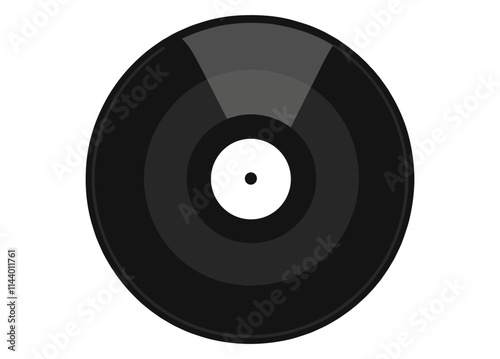 Black record with a white label